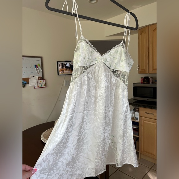 For Love & Lemons Baby’s Breath Slip Dress in Ivory - Picture 7 of 14